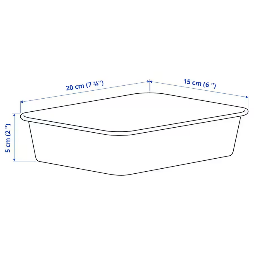 IKEA, NOJIG Organiser plastic, beige 15x20x5 cm