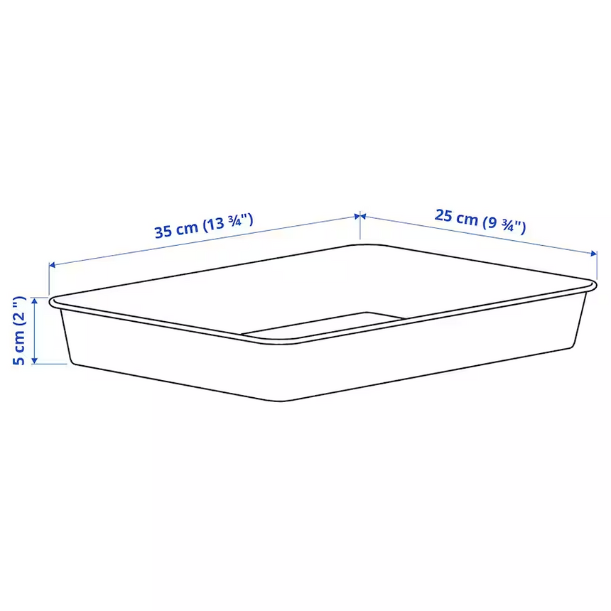 IKEA, NOJIG organiser plastic/beige 25x35x5 cm