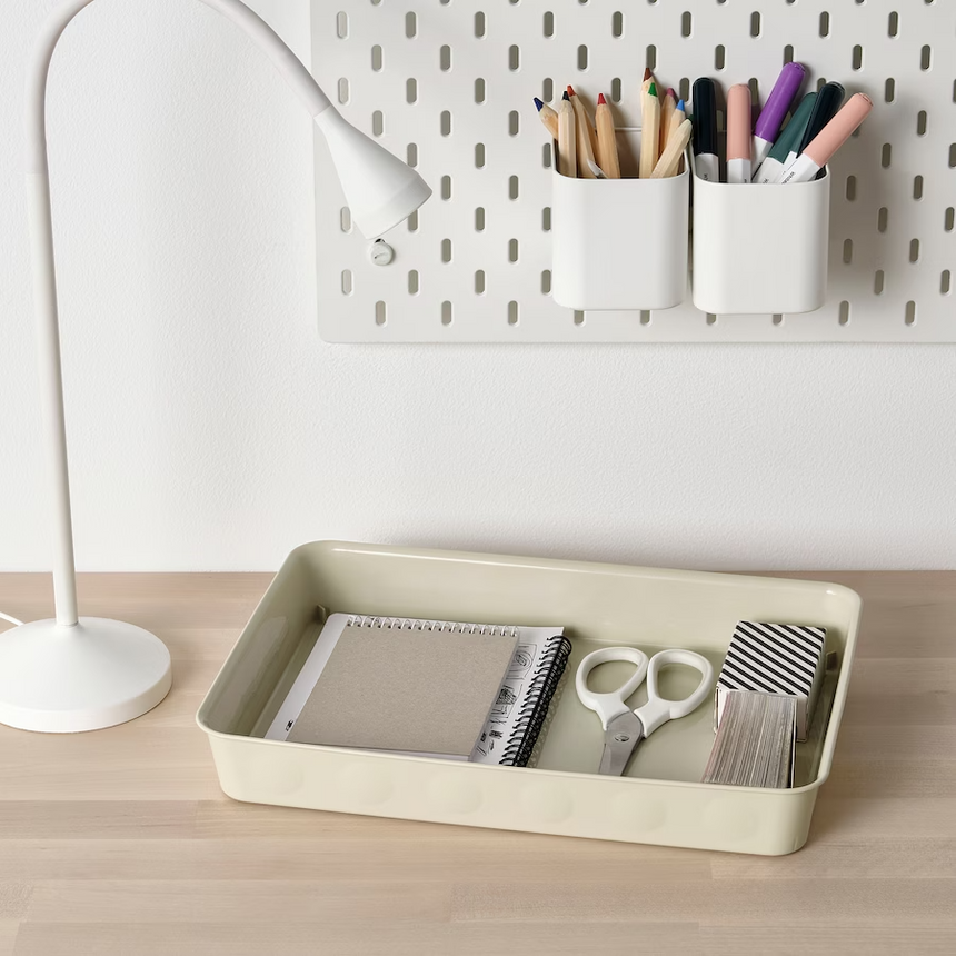 IKEA, NOJIG organiser plastic/beige 25x35x5 cm