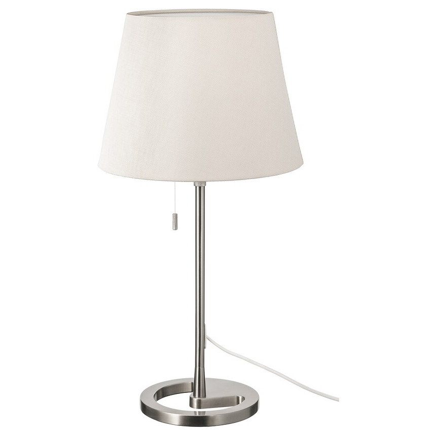 IKEA NYFORS Table lamp, nickel-plated white