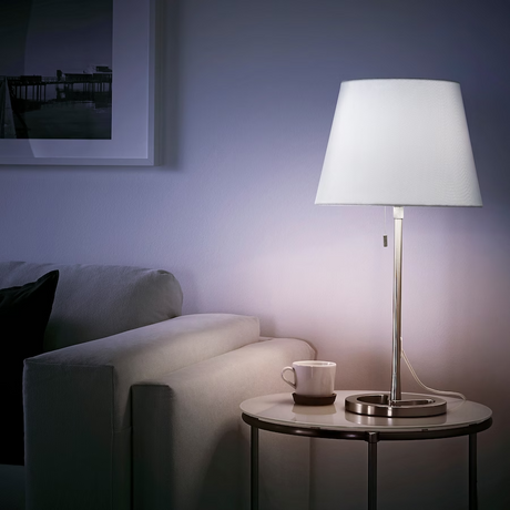 IKEA NYFORS Table lamp, nickel-plated white