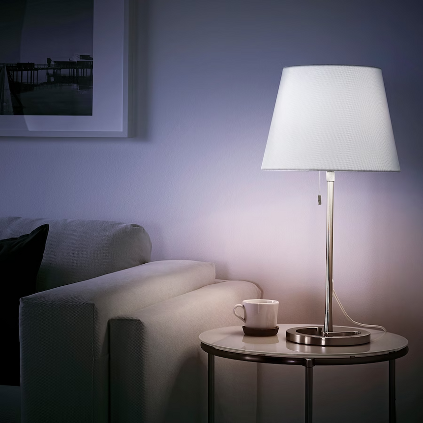 IKEA NYFORS Table lamp, nickel-plated white