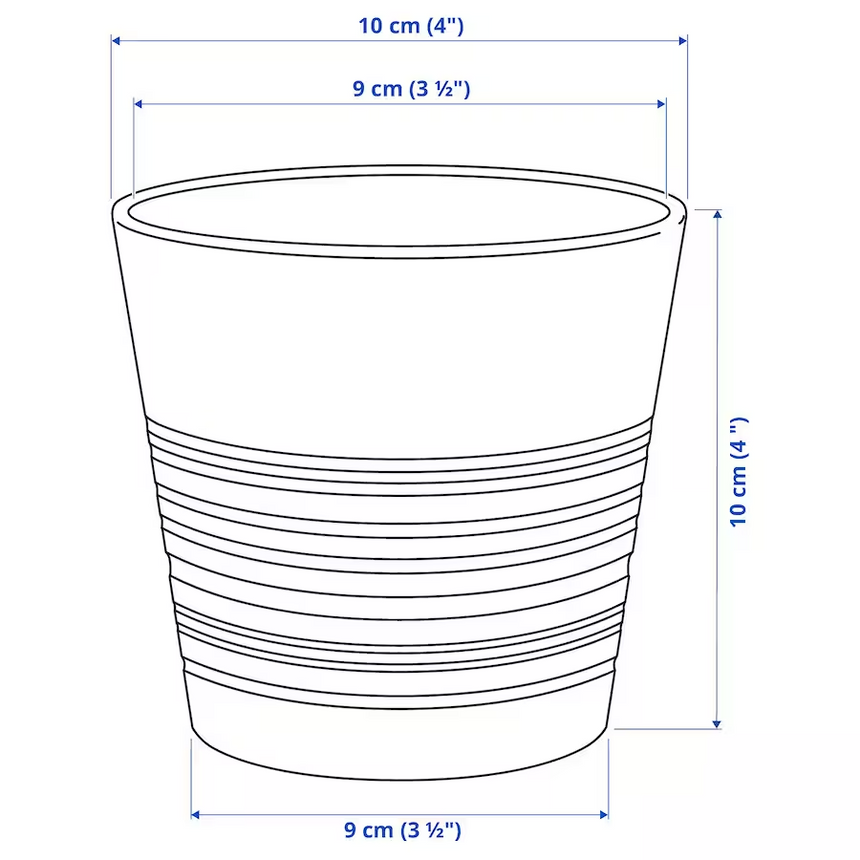 IKEA NYPON Plant pot, in/outdoor grey, 9 cm