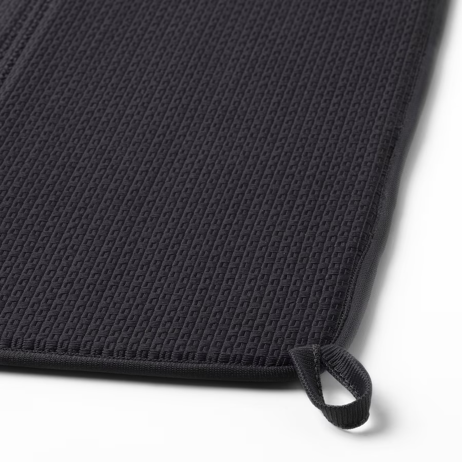 IKEA NYSKOLJD Dish drying mat, dark grey, 44x36 cm