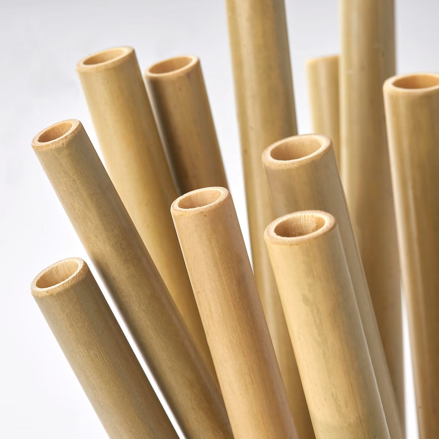 IKEA OKUVLIG Drinking straws/cleaning brushes, bamboo/palm