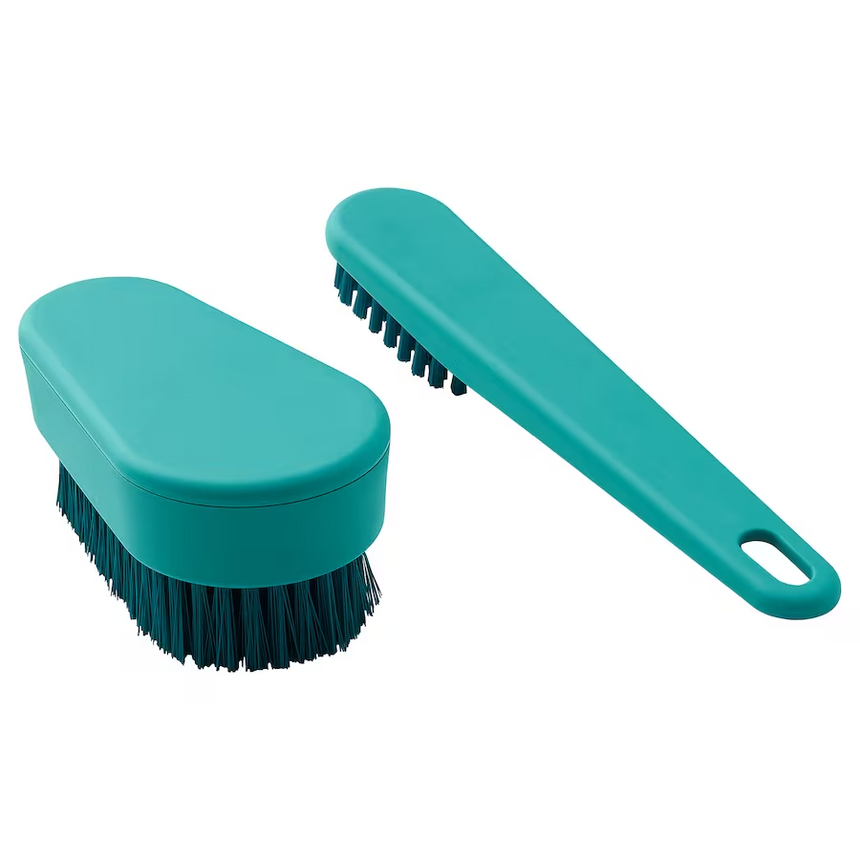 IKEA, PEPPRIG scrubbing brush, set of 2 blue