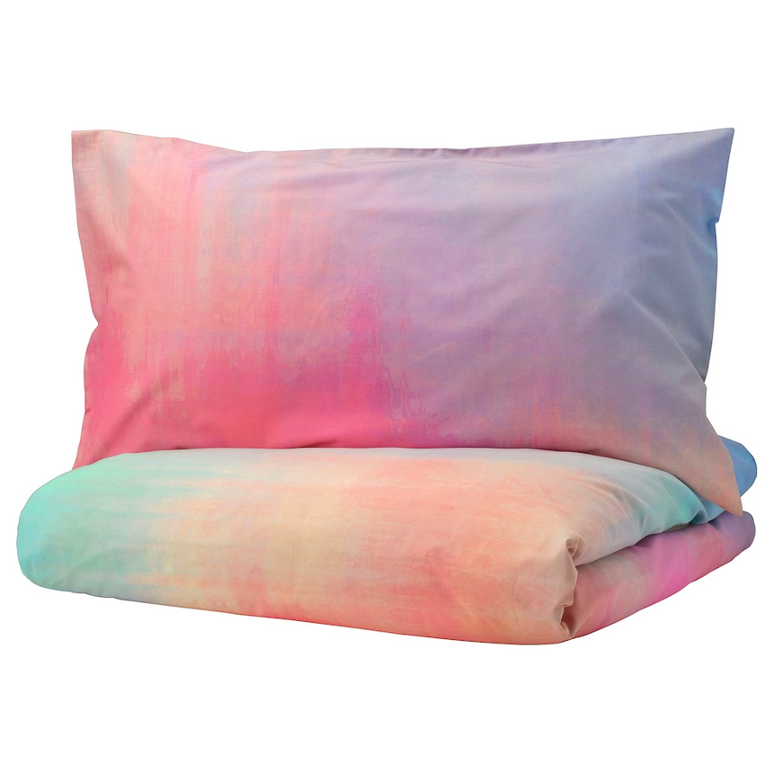 IKEA PIPSTAKRA Duvet cover and pillowcase, multicolour, 150x200/50x80 cm