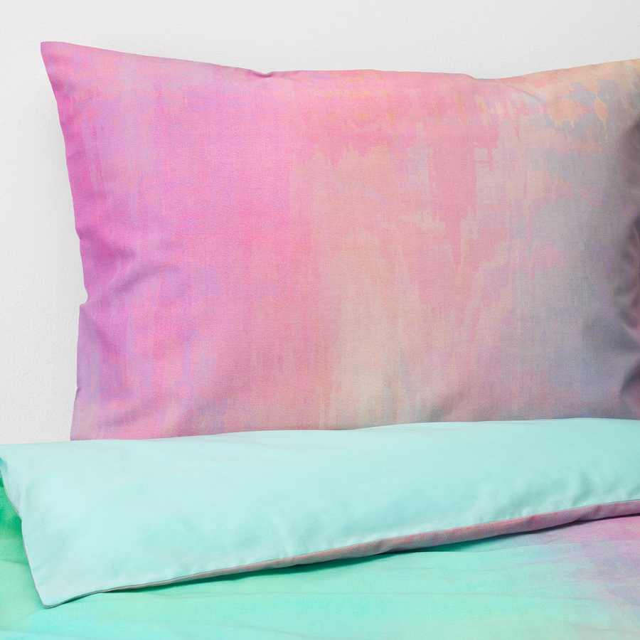 IKEA PIPSTAKRA Duvet cover and pillowcase, multicolour, 150x200/50x80 cm