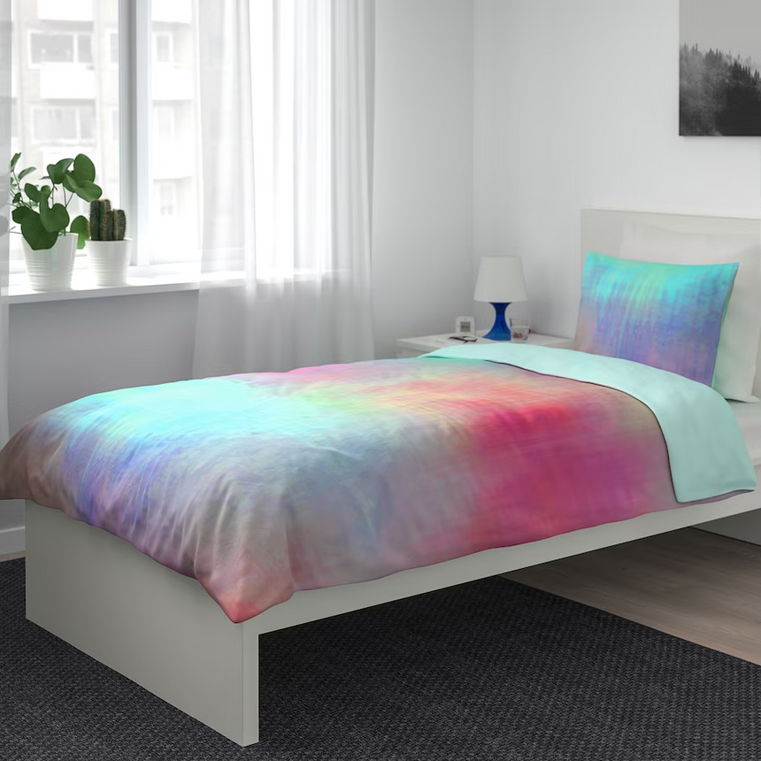 IKEA PIPSTAKRA Duvet cover and pillowcase, multicolour, 150x200/50x80 cm