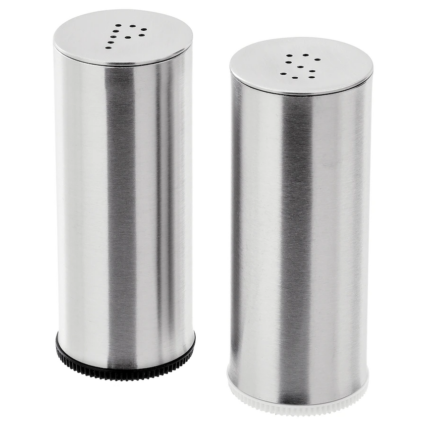 IKEA PLATS Salt/pepper shaker, set of 2, stainless steel