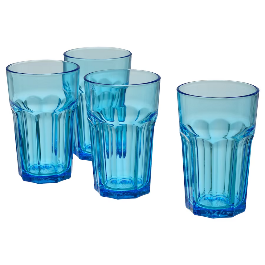 IKEA POKAL Glass, blue, 35 cl