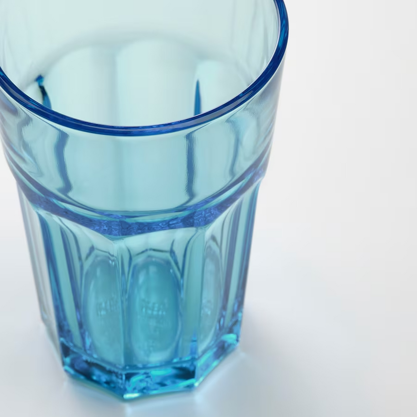 IKEA POKAL Glass, blue, 35 cl