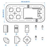 IKEA RAVUNGE 23-piece car track set