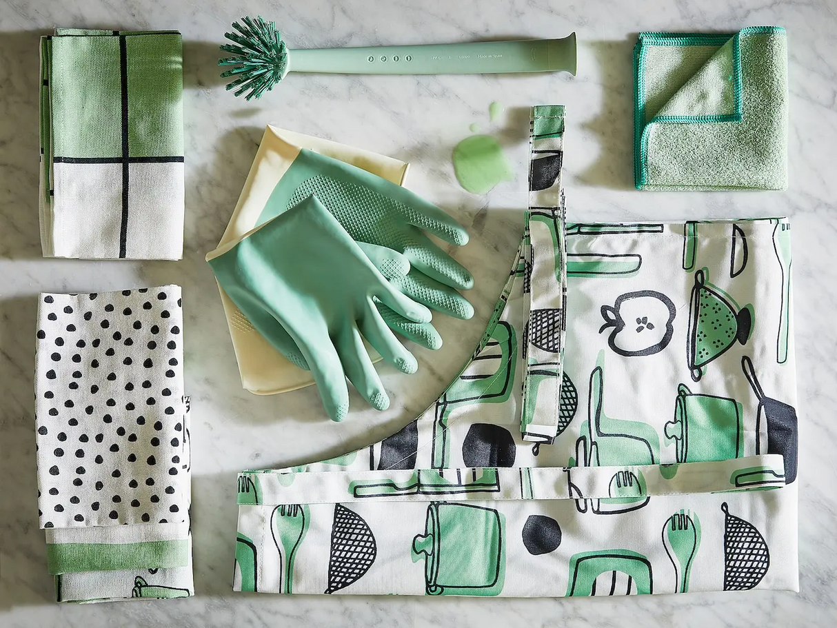 IKEA RINNIG cleaning gloves, green, M