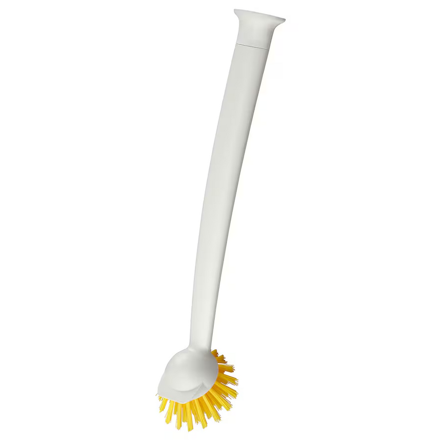 IKEA RINNIG Dish-washing brush, bright yellow/off-white