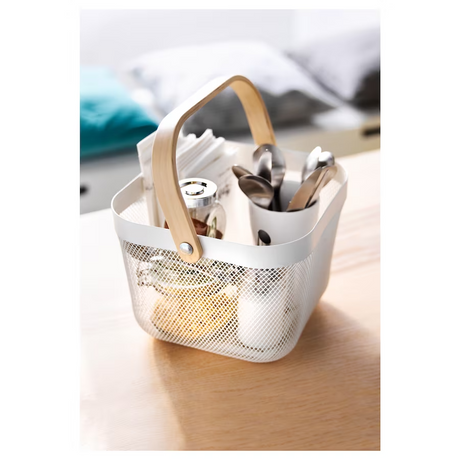 IKEA RISATORP Basket, white, 25x26x18 cm