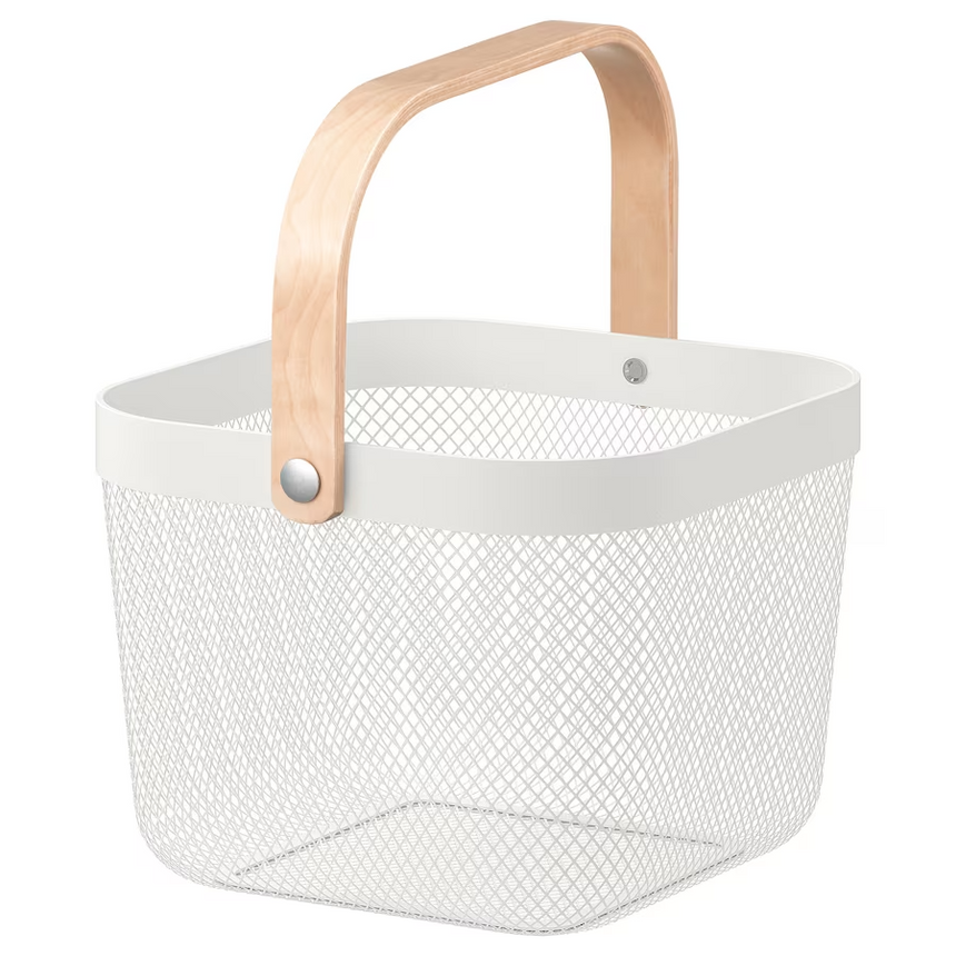 IKEA RISATORP Basket, white, 25x26x18 cm