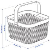 IKEA RISATORP Basket, white, 25x26x18 cm