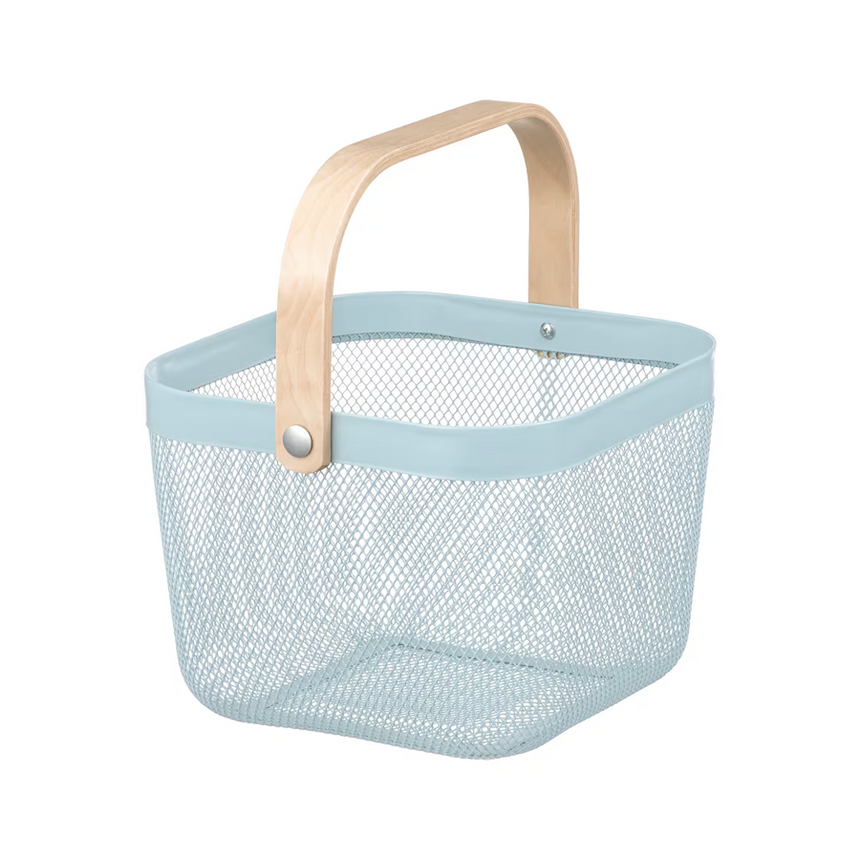 IKEA RISATORP Basket, Pale Blue, 25x26x18 cm