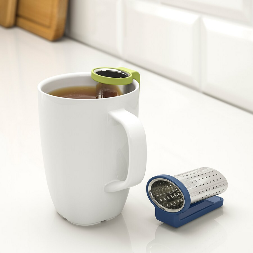 IKEA SAKKUNNIG Tea infuser, light green/blue