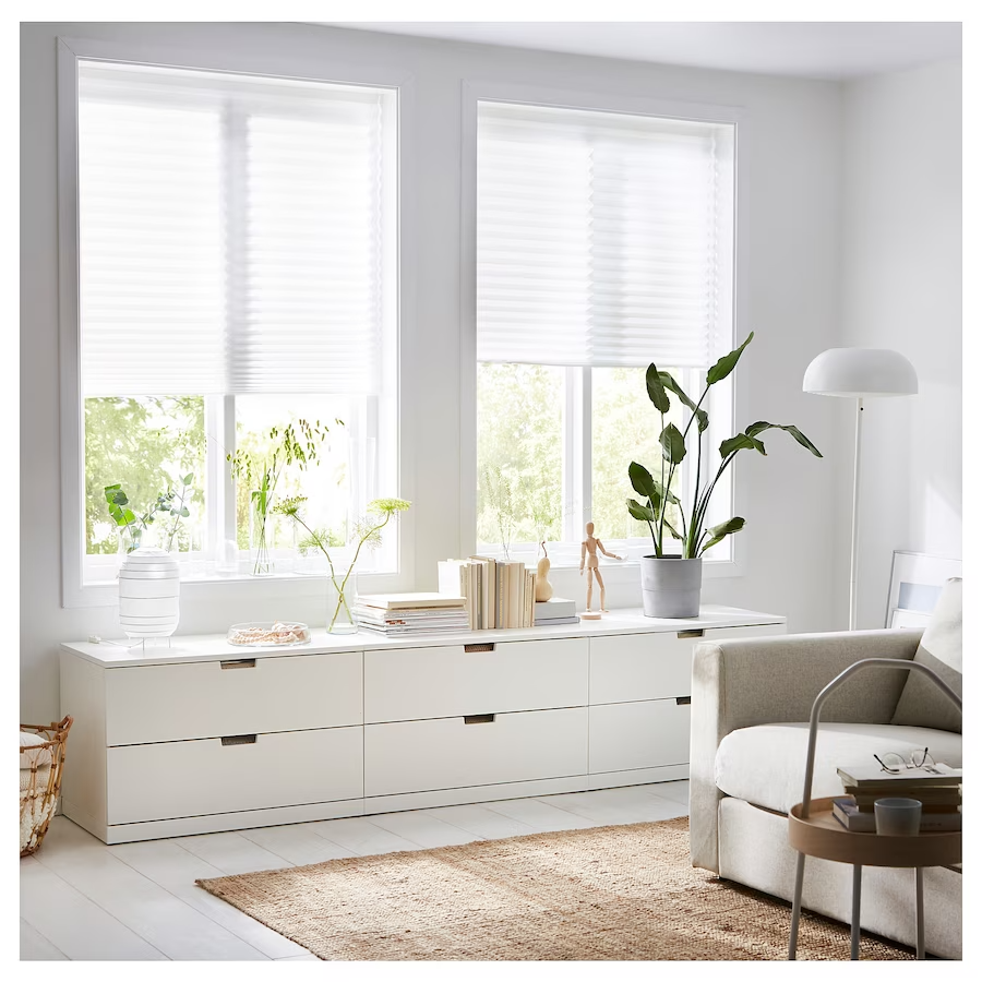 IKEA SCHOTTIS Pleated blind, white, 90x190 cm