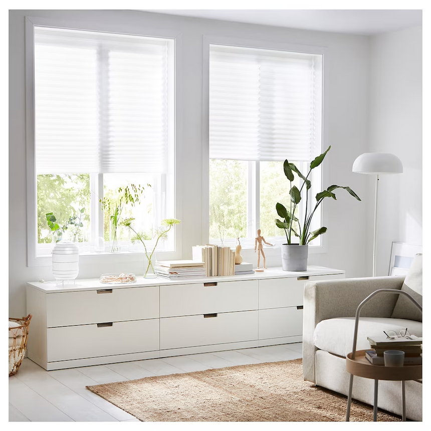 IKEA SCHOTTIS Pleated blind, white, 90x190 cm