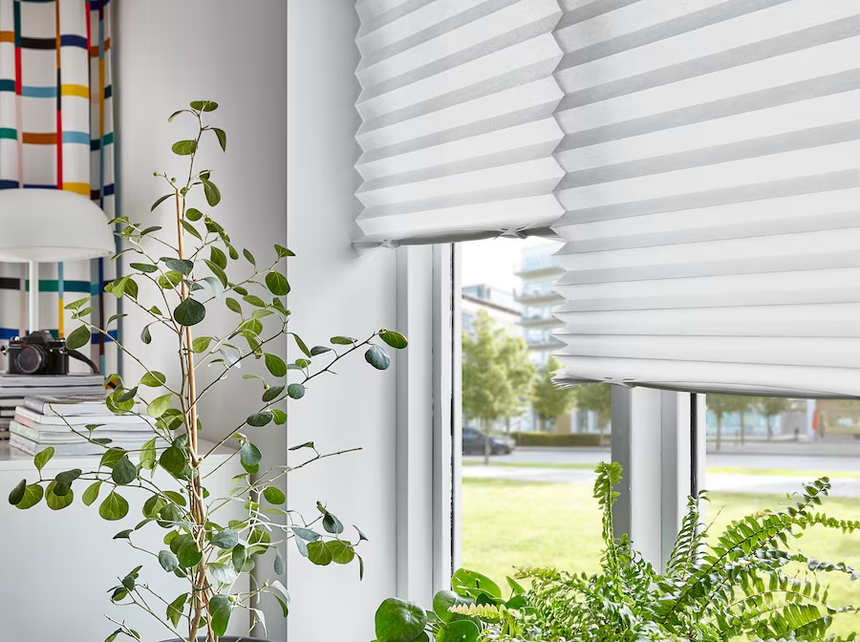 IKEA SCHOTTIS Pleated blind, white, 90x190 cm