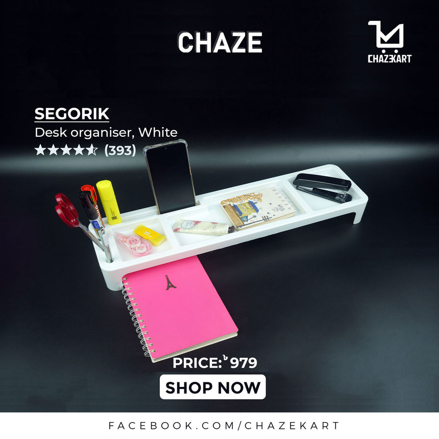 CHAZE SEGORIK Desk Organiser White