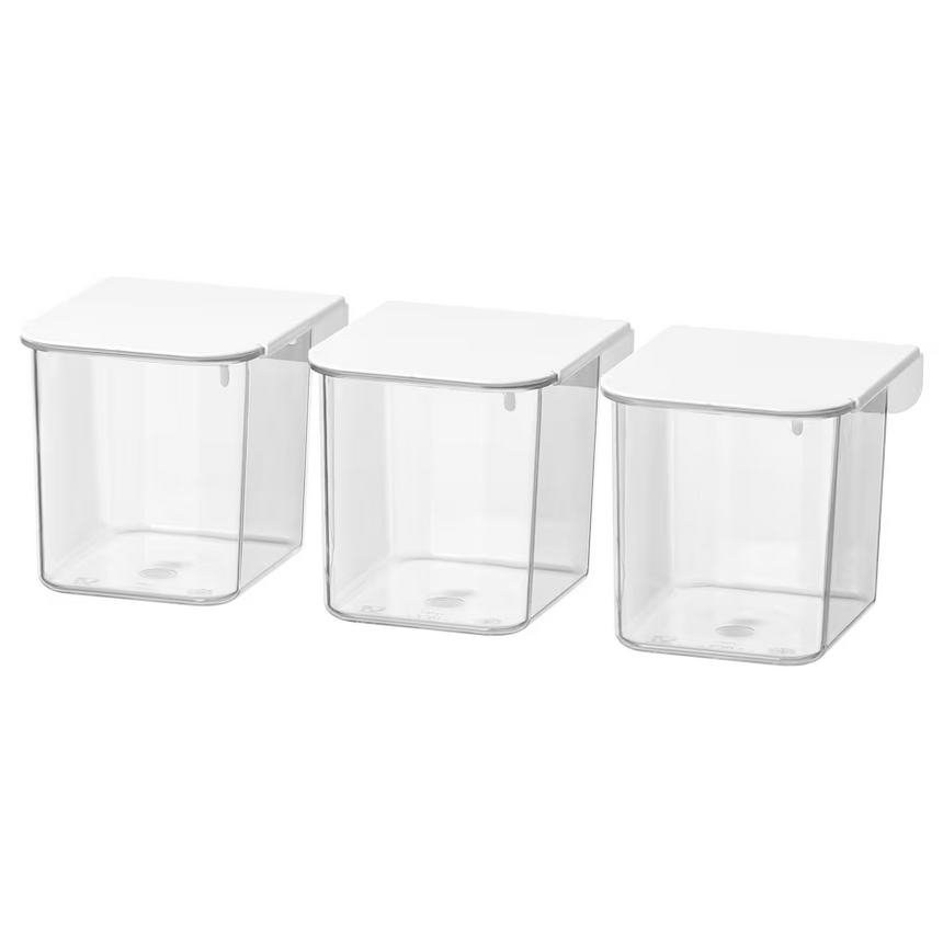 IKEA SKADIS Container with lid, white