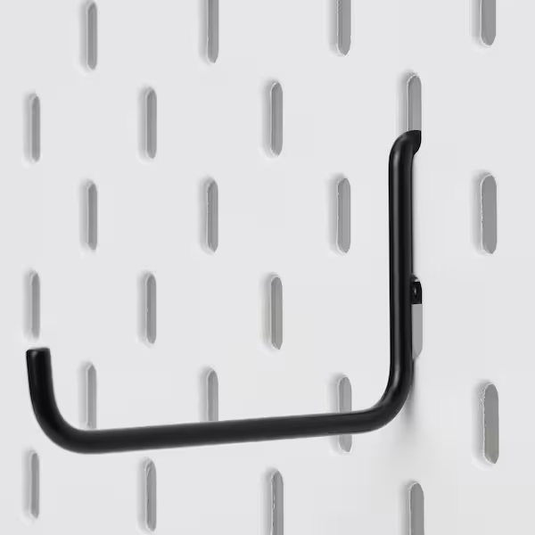 IKEA SKADIS Hook, Black, Set of 2 ( L Hook )