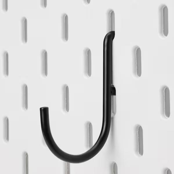 IKEA SKADIS Hook, Black, Set of 3 ( J Hook )