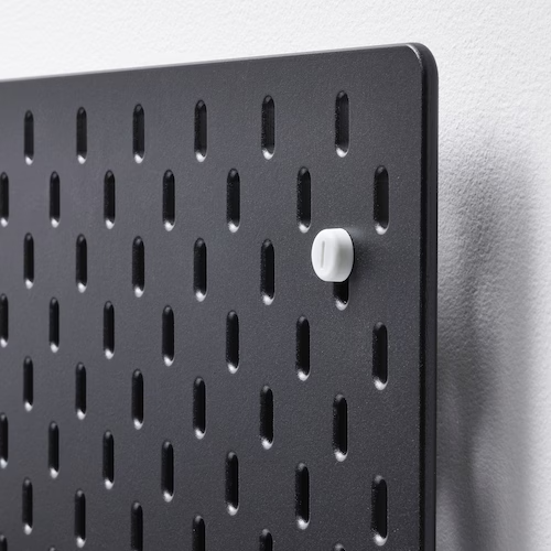 IKEA SKADIS Pegboard, black, 56x56 cm