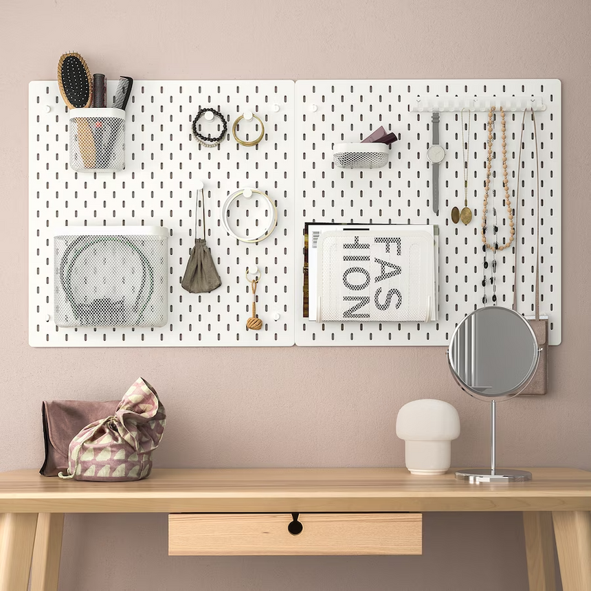 IKEA SKADIS Pegboard, white, 56x56 cm