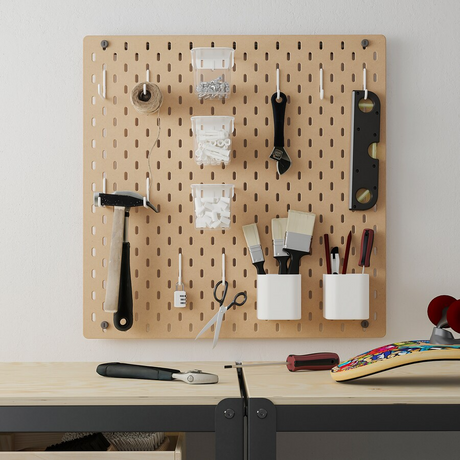 IKEA SKADIS Pegboard, wood, 56x56 cm