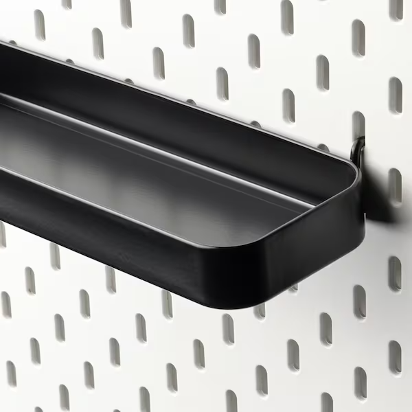 IKEA SKADIS Shelf, Black 28 cm