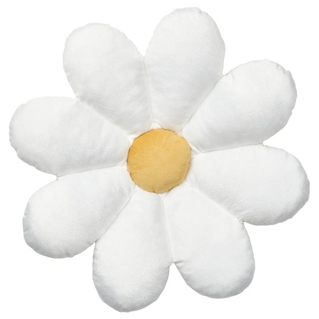 SKOGSDUVA cushion, flower-shaped/white, 47x8 cm