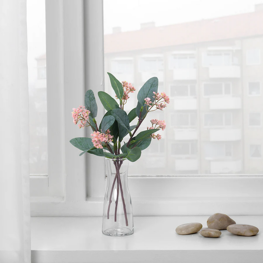 IKEA SMYCKA Artificial flower, eucalyptus/pink, 30 cm