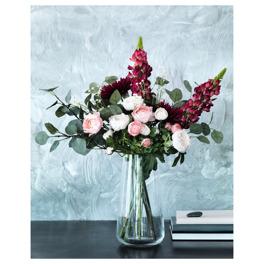 SMYCKA Artificial flower, Ranunculus/pink, 52 cm