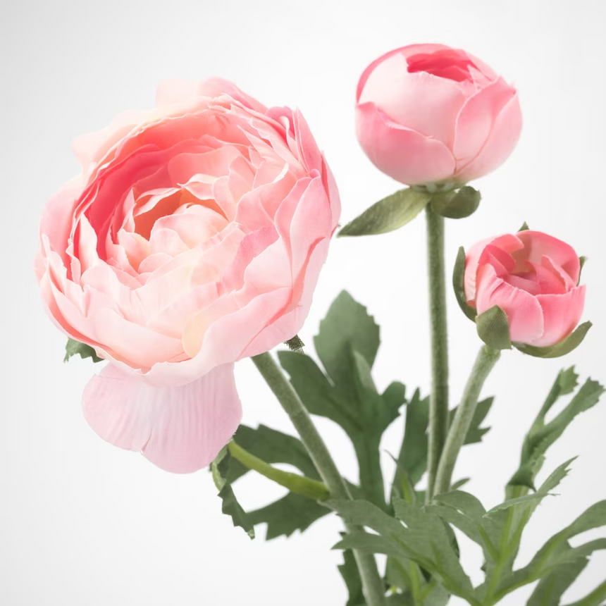 SMYCKA Artificial flower, Ranunculus/pink, 52 cm