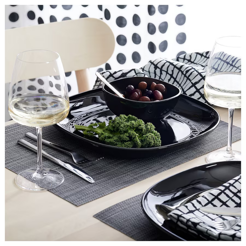 IKEA SNOBBIG place mat dark grey 45x33 cm