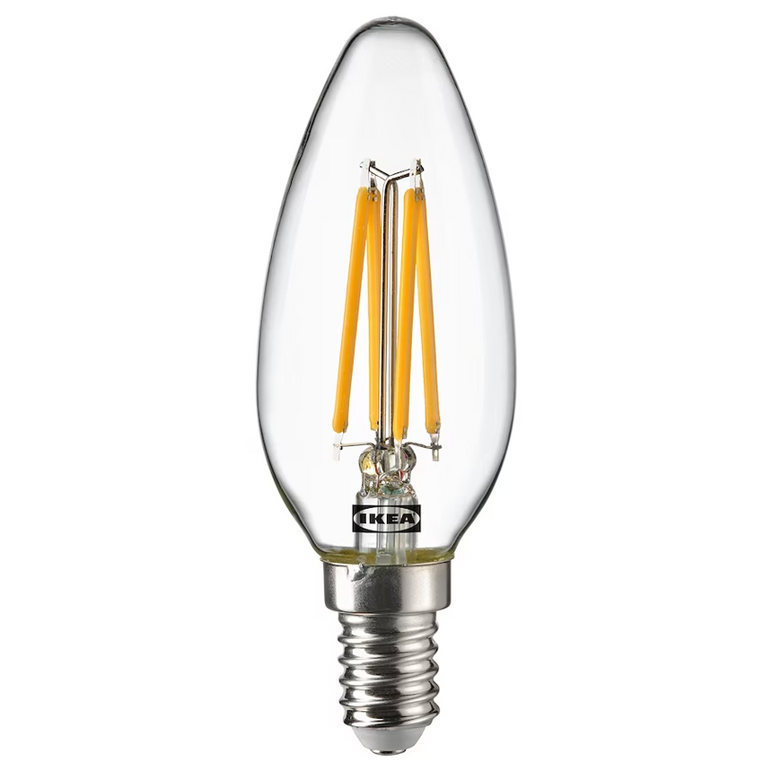 IKEA SOLHETTA LED bulb E14 250 lumen, chandelier/clear