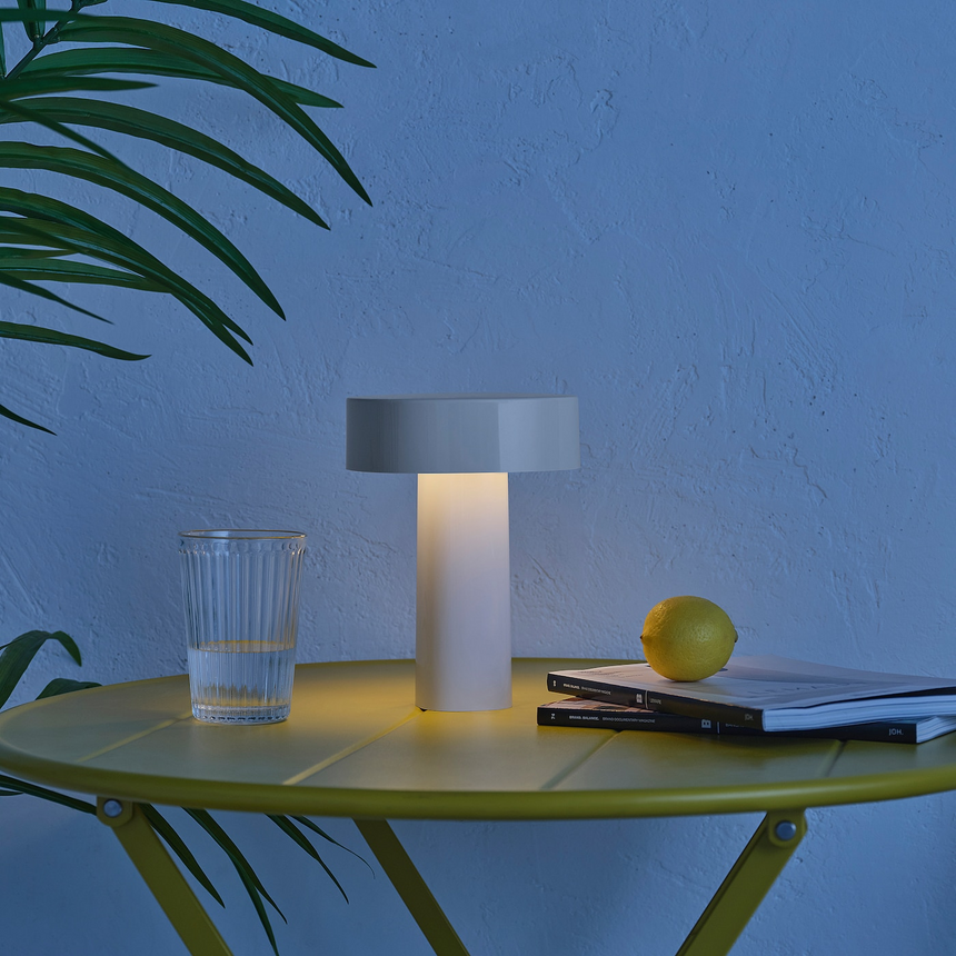 IKEA SOLVINDEN LED table lamp, battery-operated/outdoor white, 20 cm