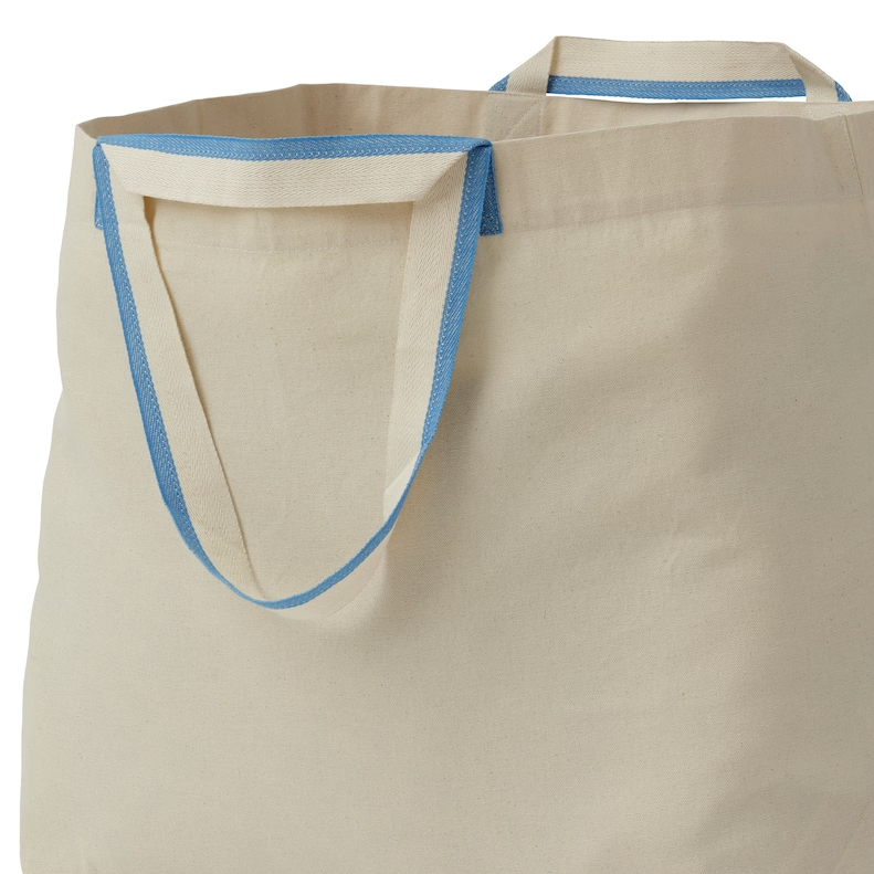 IKEA SPIKRAK Shopping bag, cotton/natural, 13 gallon