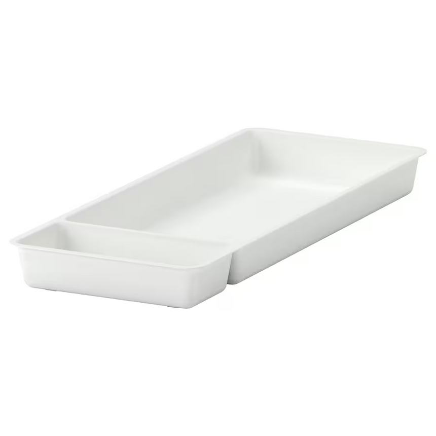 IKEA STODJA Utensil tray white 20x50 cm