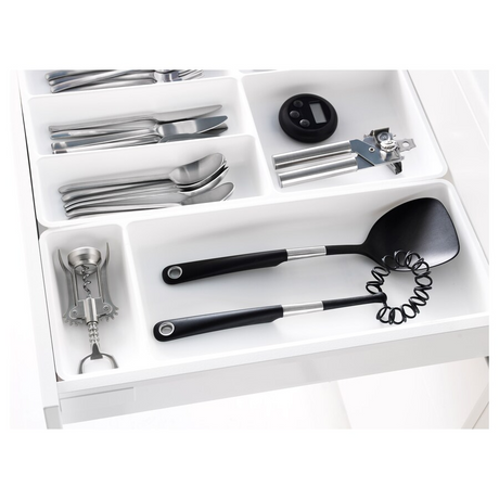 IKEA STODJA Utensil tray white 20x50 cm