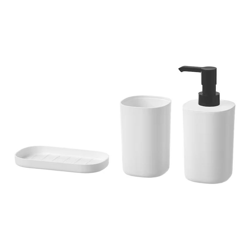 IKEA STORAVAN 3-Piece Bathroom Set, White