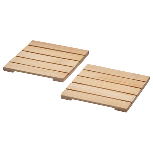 IKEA STRANDFLOKA coaster bamboo 9 cm