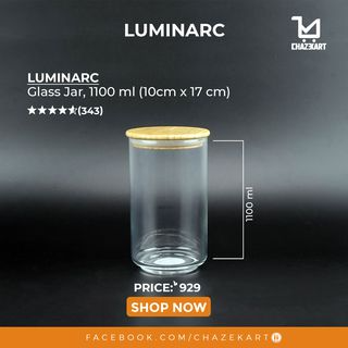 CHAZE LUMINARC Glass Jar, 1100 ml (10 x 17 cm)