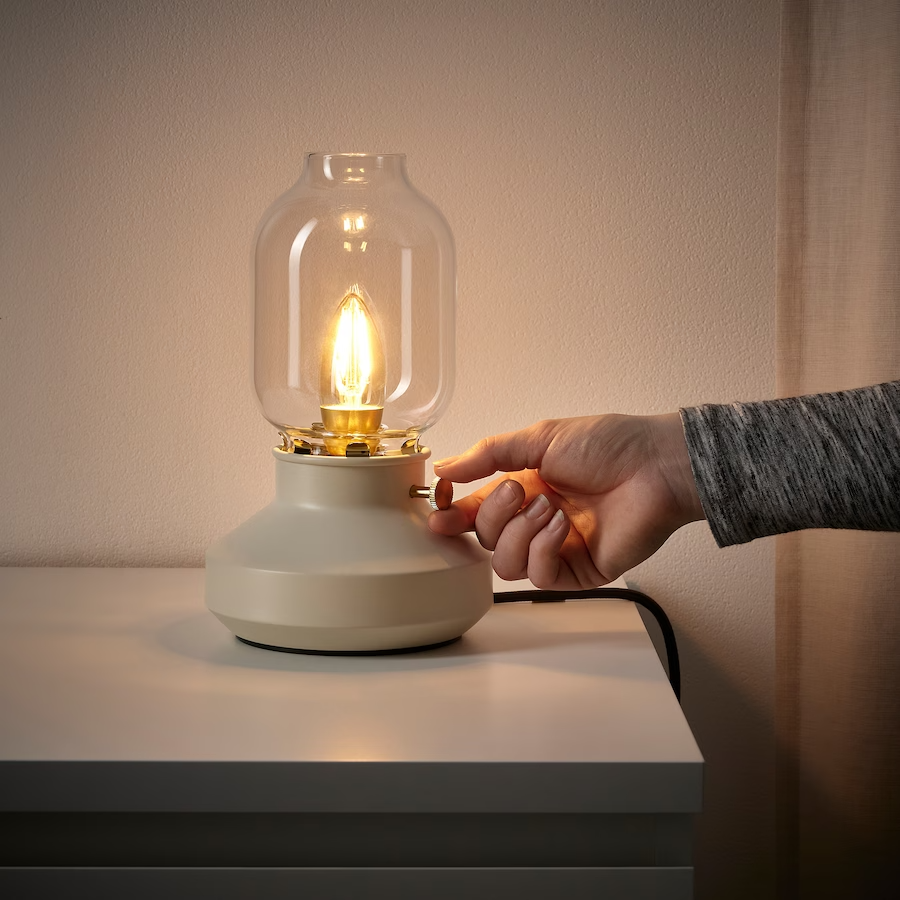 IKEA TARNABY table lamp beige 25 cm (Pre Book)