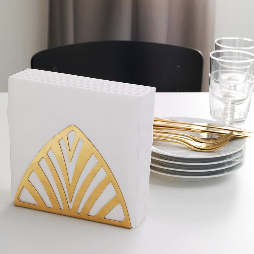 IKEA TILLSTALLNING Napkin holder, brass-colour